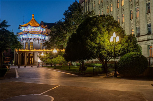 庭院环境夜景